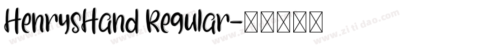 HenrysHand Regular字体转换